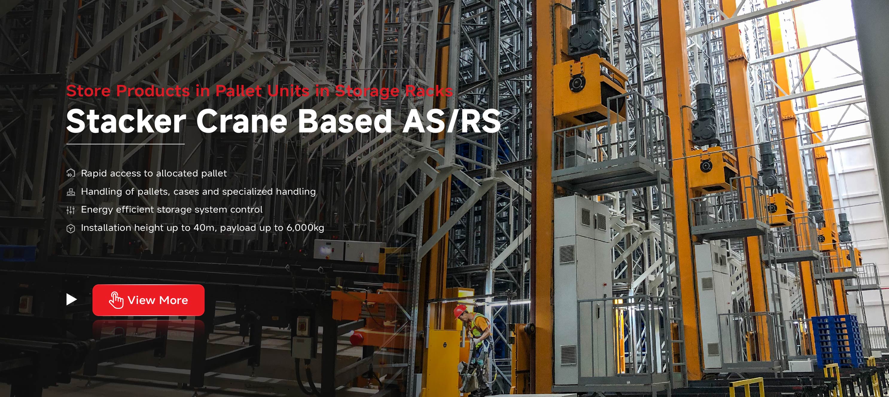 Автоматизированная складская система с краном-штабелером Hydglobalasrs