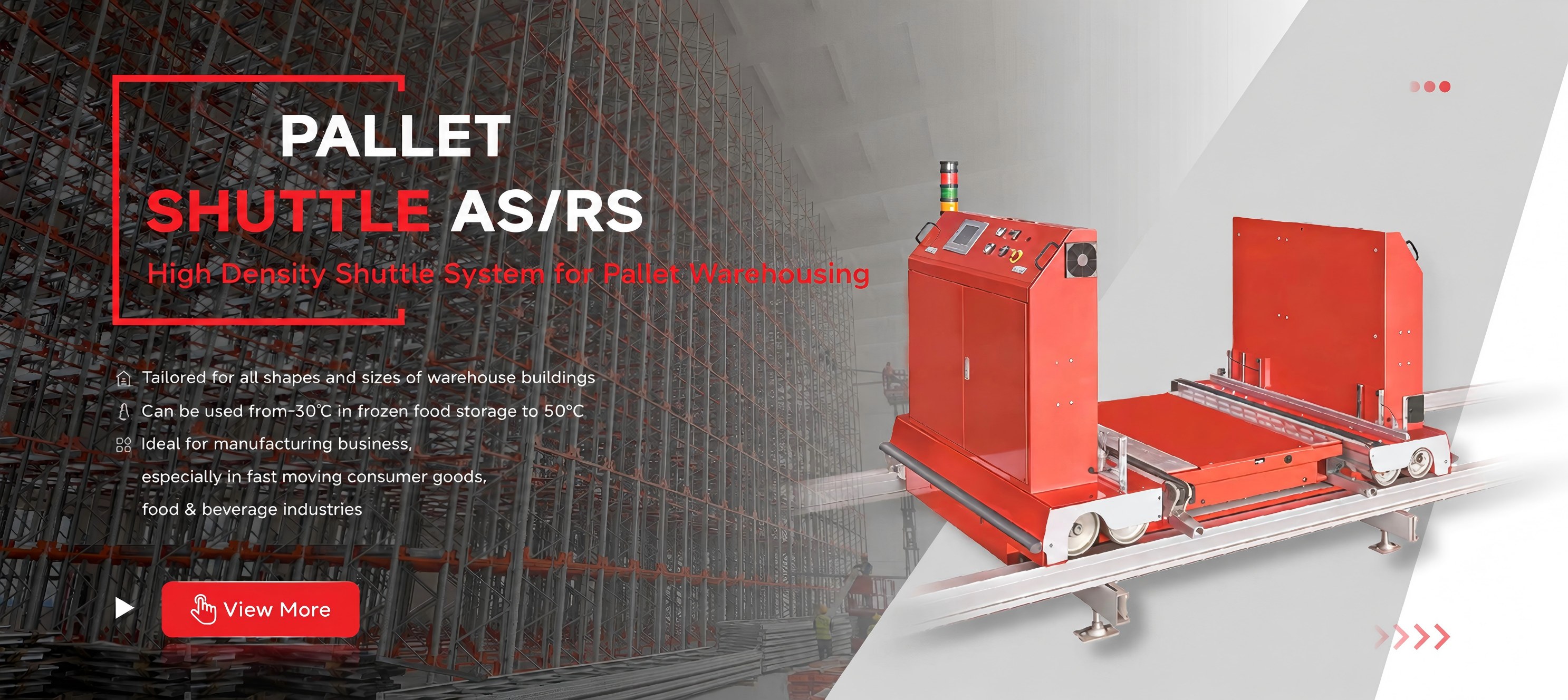 Палетный шаттл Hydglobalasrs AS/RS